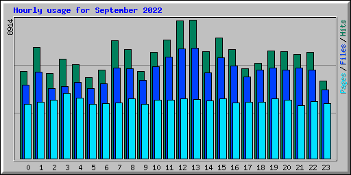 Hourly usage for September 2022